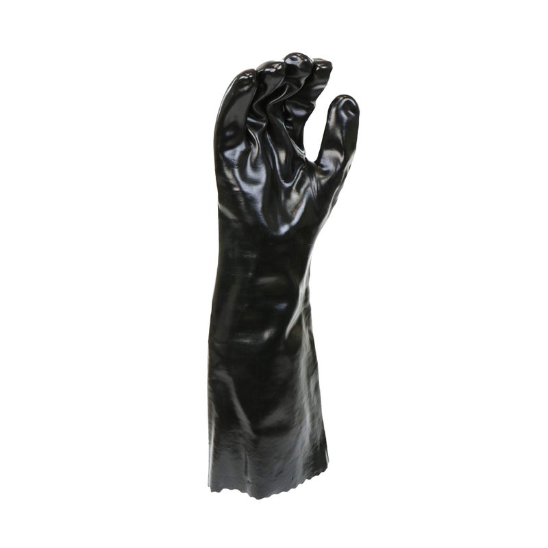 West Chester 12018 Chemical Resistant PVC Coated Work Gloves - Large, Black Fully Coated Safety Gloves with 18 in. Gauntlet Cuff. Workplace Safety Wear - Image 5